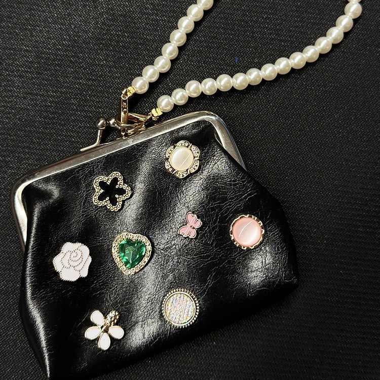 Floral Embellished Coin Purse - DippedShop Wholesale - #0291