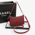 Casual Christmas Plaid Underarm Shoulder Bag 6W10BBG2209