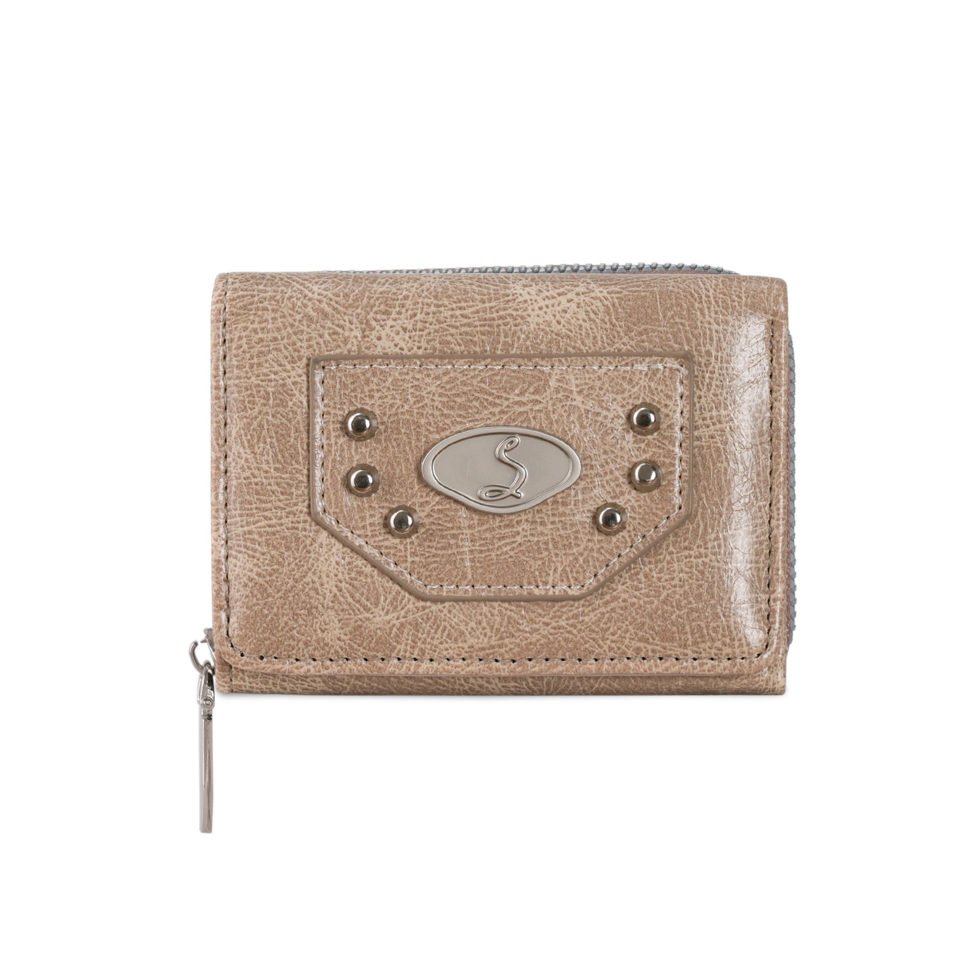 Stylish Metal Rivet PU Coin Purse Wallet 6S10BWB146