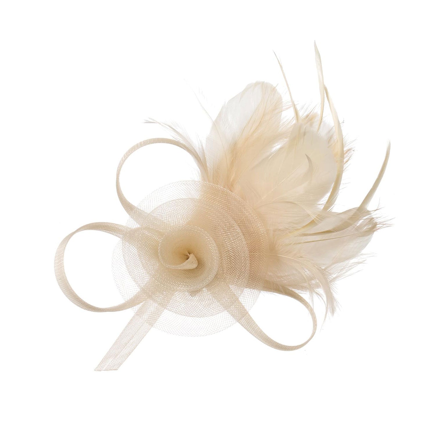 Flower Feather Fascinator Headband - DippedShop Wholesale - #0403