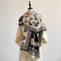 Reversible Paisley Jacquard Shawl Scarf - DippedShop Wholesale - #4627