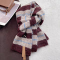 Thick Warm Soft Color Block Striped Shawl Scarf 6W6NSC78