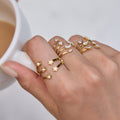 Chunky Cubic Zirconia Open Ring - DippedShop Wholesale - #5491