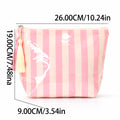 PVC Glossy Striped Waterproof Cosmetic Bag MK2BLW6C5CO09
