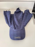 Vintage Letter Embroidery Plaid Scarf Baseball Cap 8BK6HAT186L