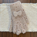 Plush Bowknot Warm Gloves - DippedShop Wholesale - #5795