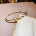 Elegant Gold Plated Rhinestone Bracelet 6W6JBR686