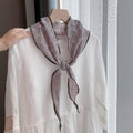 Stylish Plaid Print Reversible Silk Scarf 6W6NSI237