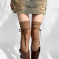 Sexy Lace Bowknot Thigh-High Fishnet Stockings 6W8FSO852