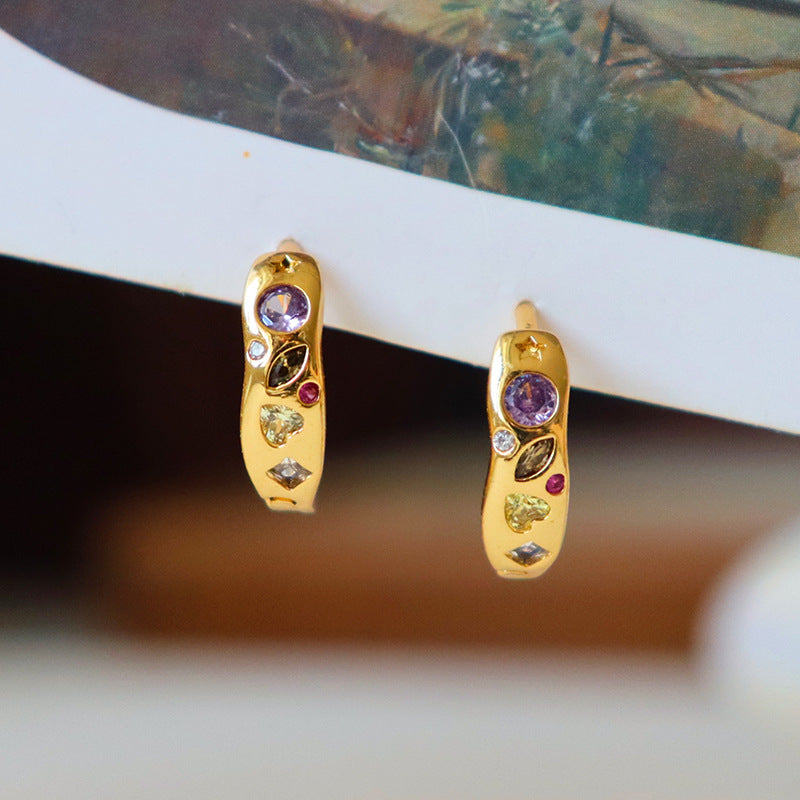 Vintage Gold Hoop Earrings - DippedShop Wholesale - #2819