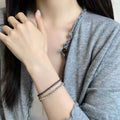 Vintage Multi-Layered Pearl Beaded Chain Bracelet 6W6JBR377