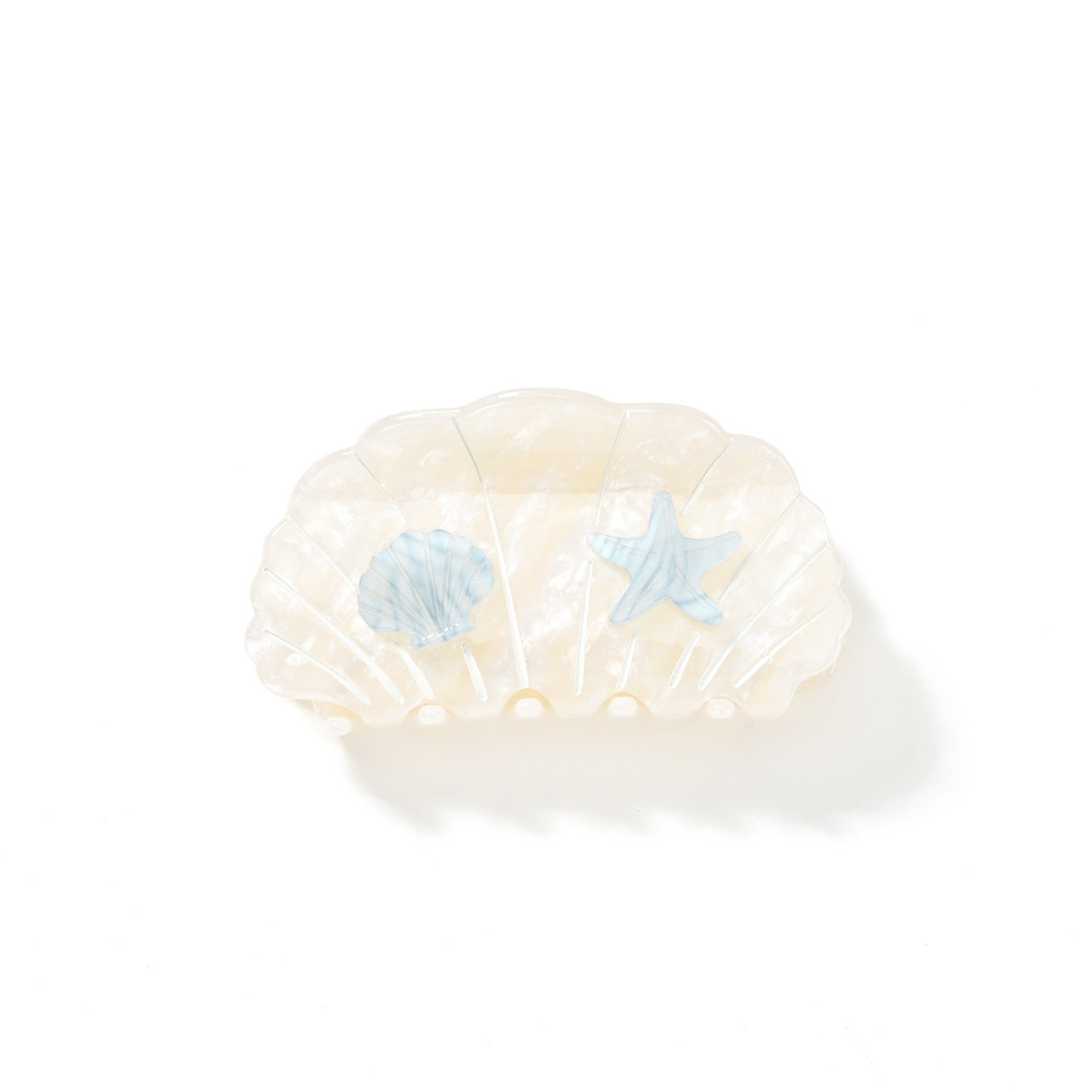 Sweet Ocean Blue Starfish Shell Hair Claw 8AS6HCP319T