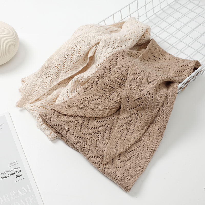 Fashion Hollow Out Knit Triangle Shawl Wrap 6W6NSC47