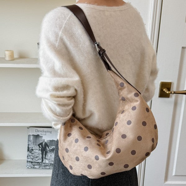 Casual Crescent Polka Dots Crossbody Bag 6W10BBG1852