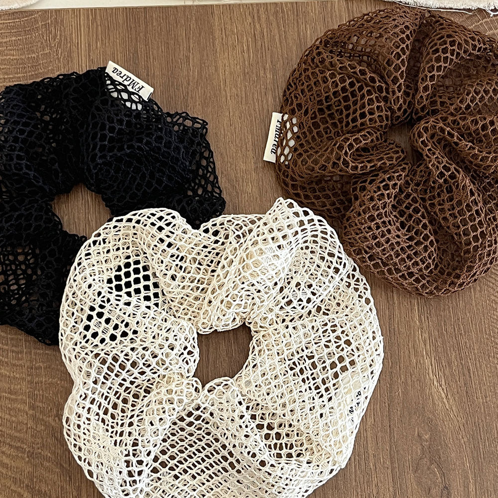 Vintage Hollow Out Knitted Fishnet Beach Scrunchies MK2BW6W6HSR47
