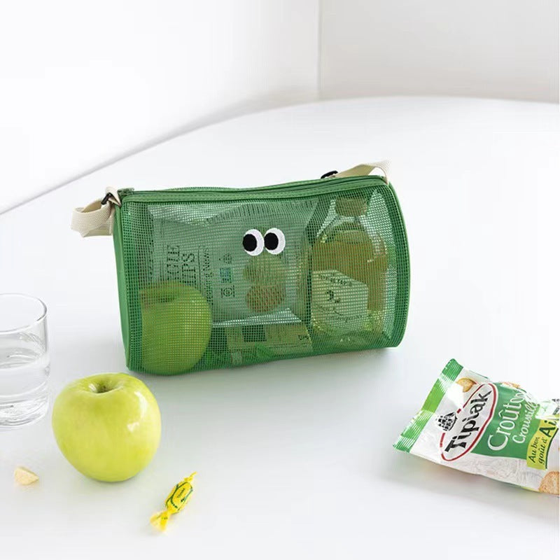 Simple Eye Embroidered Mesh Makeup Bag MK2BW6S10BOB116