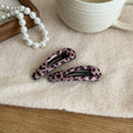 Retro Leopard Print Oval Snap Hair Clip 6W6HCP1667