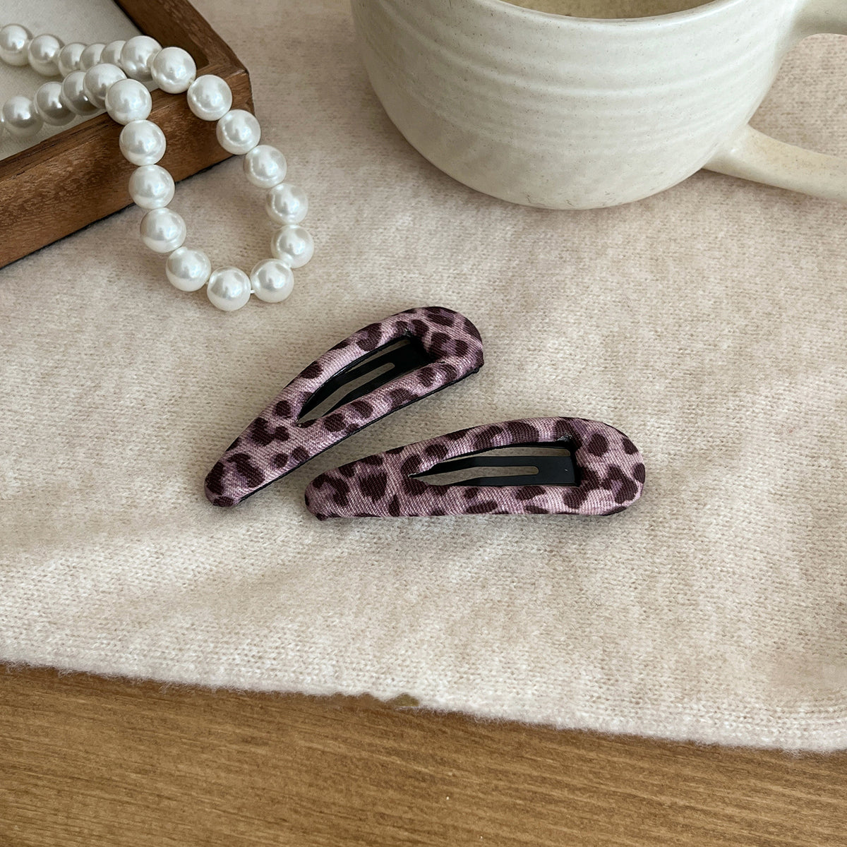 Retro Leopard Print Oval Snap Hair Clip 6W6HCP1667