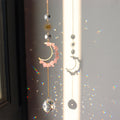 Natural Stone Moon Crystal Hanging - DippedShop Wholesale - #5347