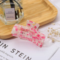 Trendy Candy Color Floral Print Acetate Hair Claw 8AS6HCP266T