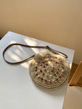 Round Straw Crossbody Bag - DippedShop Wholesale - #0019