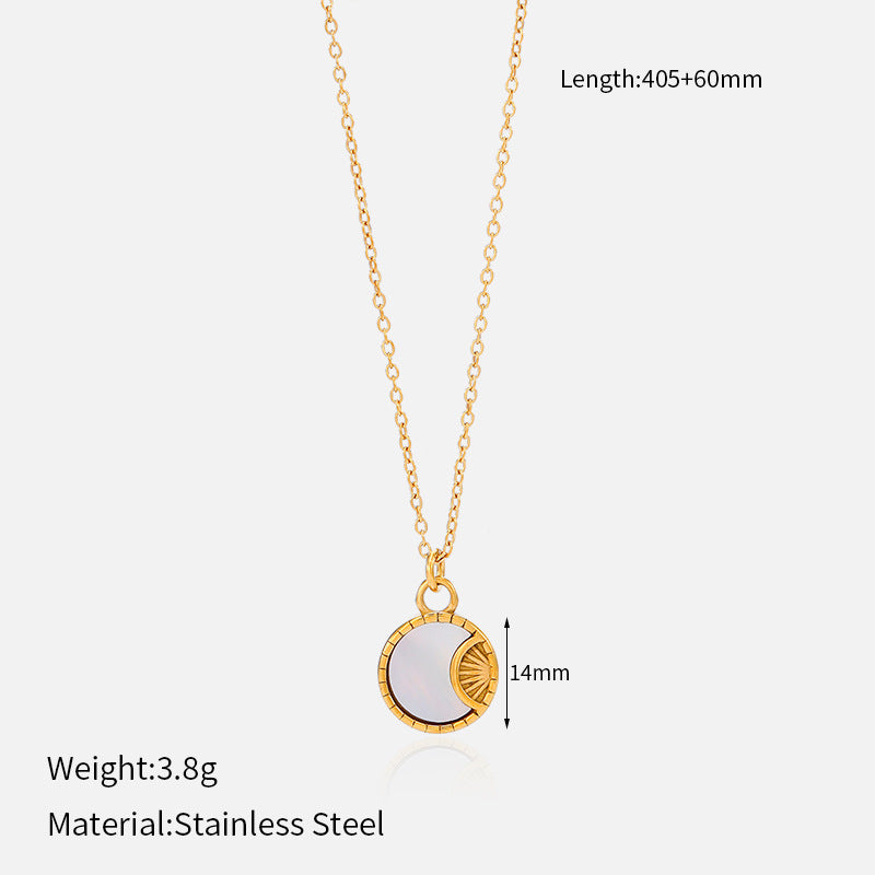 Chic Gold Plated Moon Pendant Choker Necklace 6W6JNC629