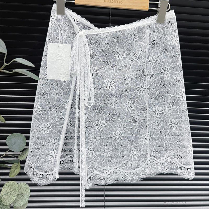 Floral Lace Wrap Skirt - DippedShop Wholesale - #6435