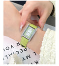 Vintage Rhinestone Square Dial Leather Strap Quartz Watch MK2SSAS6W6JWA07