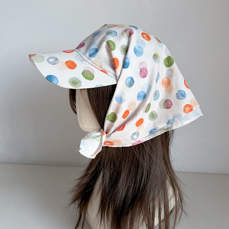 Colorful Polka Dot Summer Tie Back Bandana Cap MK2BW6W6HAT90
