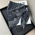 Chic Cashew Print Triangle Silk Scarf 6W6NSI242