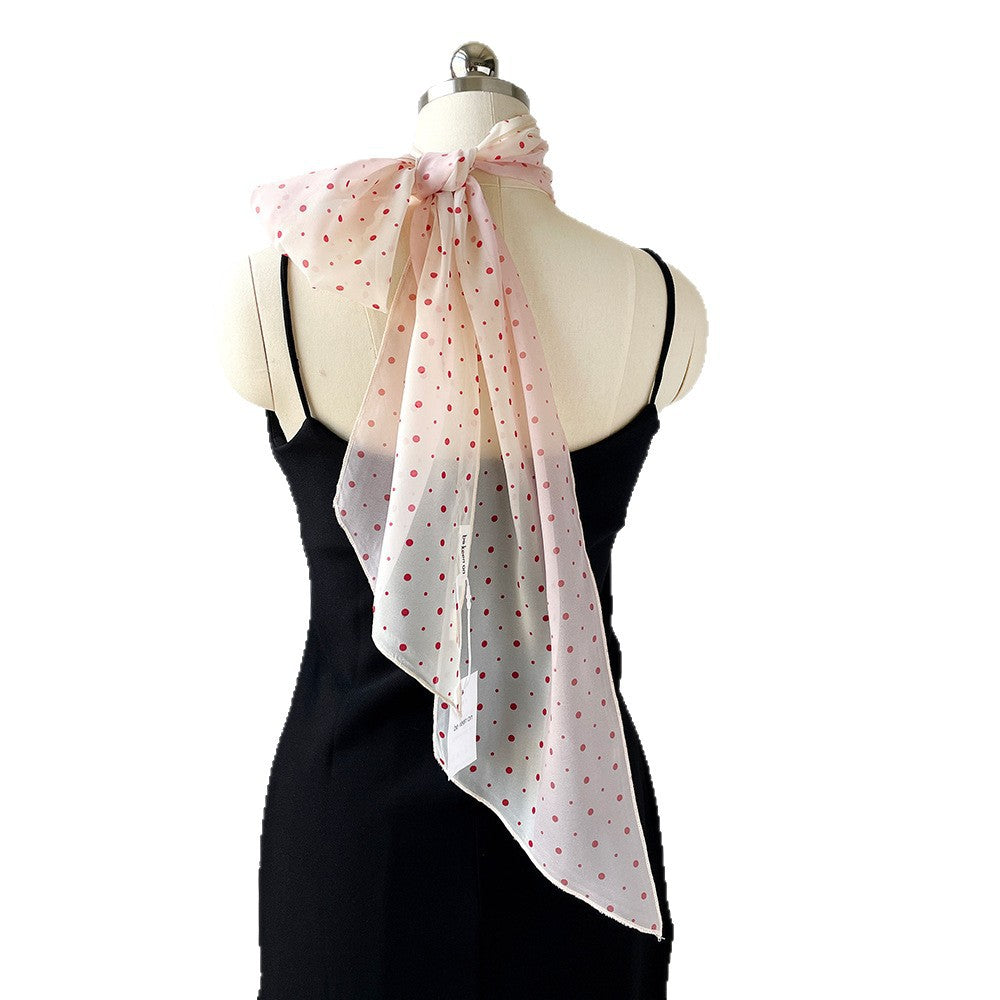 Polka Dots Striped Scarf - DippedShop Wholesale - #2483