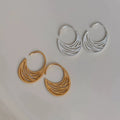 Multi-Layer Chain Hoop Earrings - DippedShop Wholesale - #3283