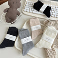 Minimalist Solid Color Cotton Slouch Socks 6W8FSO544