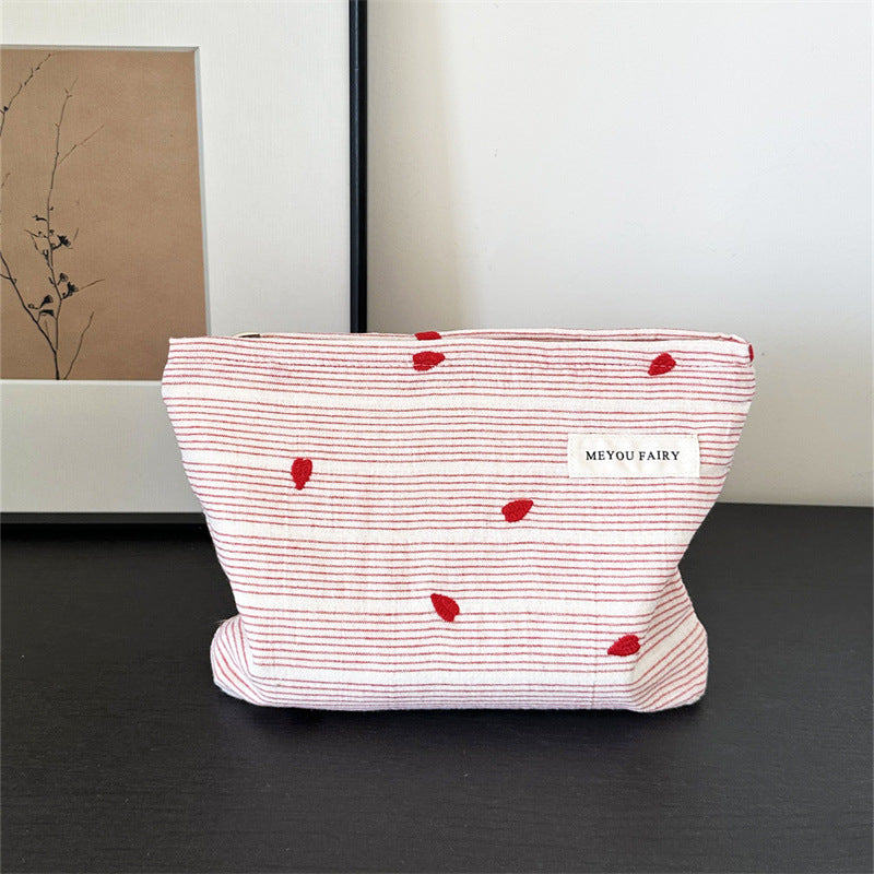 Striped Color Block Makeup Bag - DippedShop Wholesale - #6467