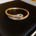 Elegant Gold Plated Rhinestone Bracelet 6W6JBR686