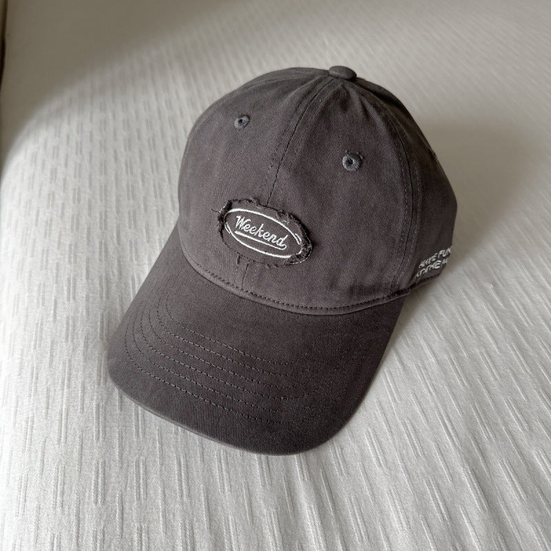 Vintage Distressed Letters Embroidery Baseball Caps MK2COW6W6HAT229