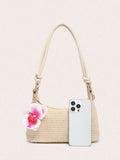 Trendy Straw Woven Beach Shoulder Bag 6W10BBG2376