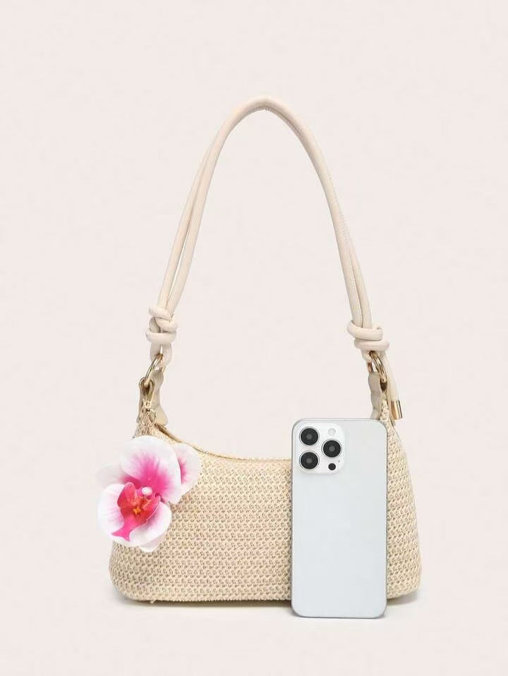 Trendy Straw Woven Beach Shoulder Bag 6W10BBG2376