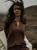 Lapel V-Neck Sweater - DippedShop Wholesale - #8259