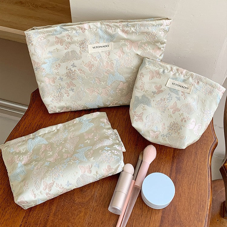 Butterfly Jacquard Makeup Bag - DippedShop Wholesale - #8819