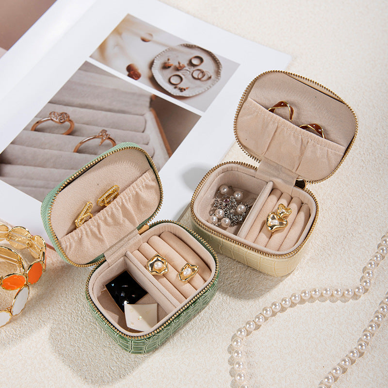 Trendy Portable Travel PU Jewelry Case 6W13HSJ125
