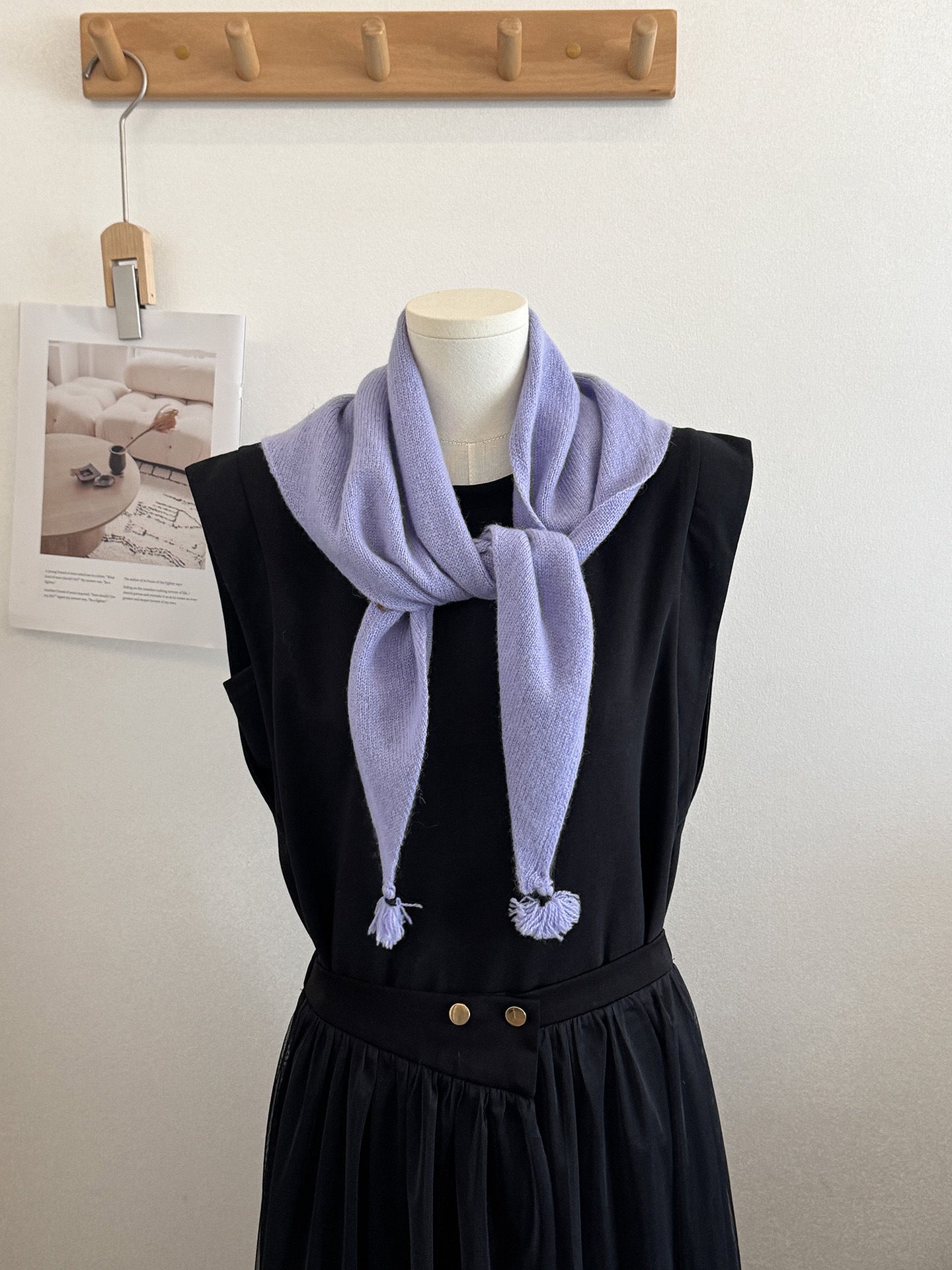 Knit Triangle Scarf - DippedShop Wholesale - #1859