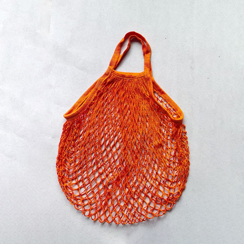 Solid Color Hollow Out Shopping Mesh Storage Bag 8BW6BOB93T