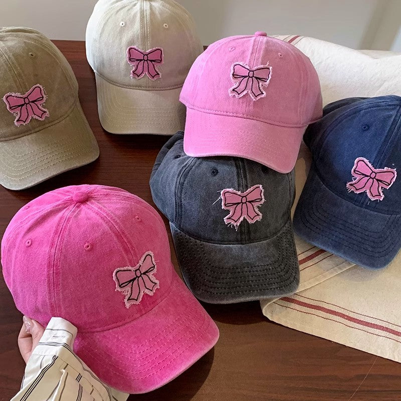 Cute Bow Knot Solid Color Baseball Cap MK2BW6W6HAT87
