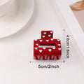 Heart Print Hair Claw - DippedShop Wholesale - #0003