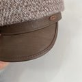 Leather Brim Knit Beret - DippedShop Wholesale - #8083