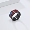 Minimalist USA Flag Pattern Wide Rings 8ZA6JRG201T