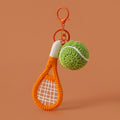 Creative Crochet Tennis Racket Ball Bag Charm Keychain MK2ZCAS6W10BBC68