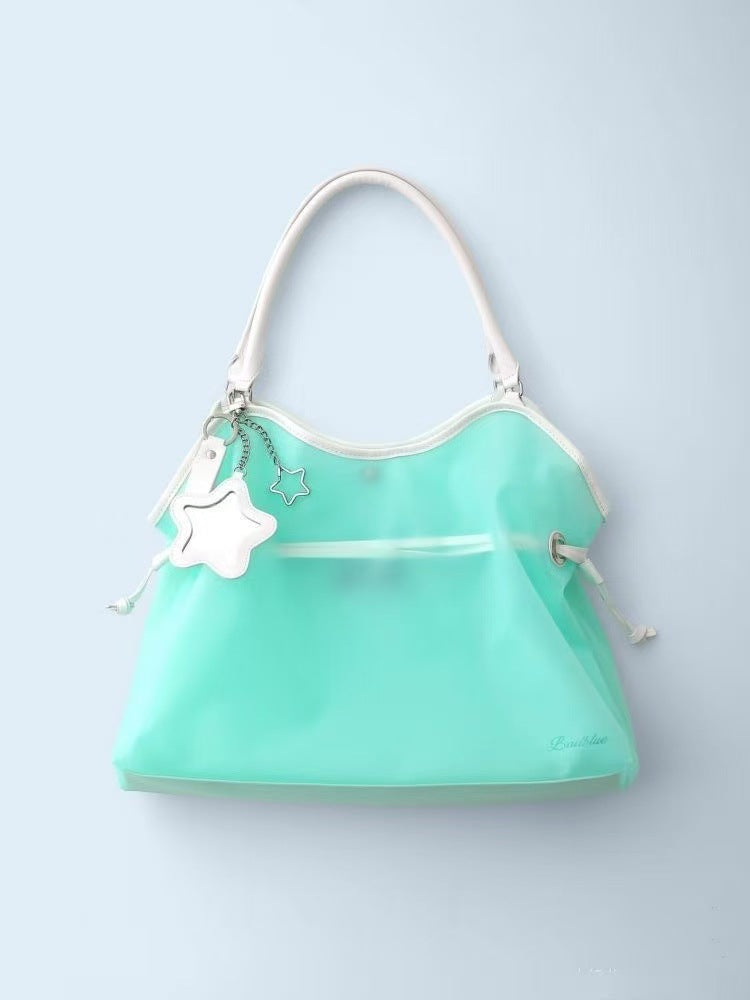 Trendy Jelly Tote Drawstring Shoulder Bag 6W10BBG2110