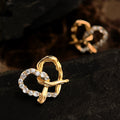 Elegant Hollow Heart Rhinestones Stud Earring 6W6JER562
